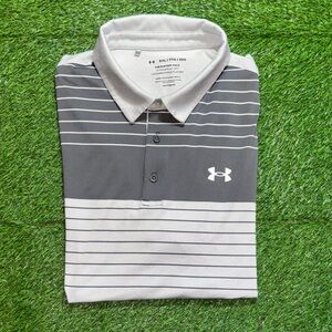 Under Armour Men's Two-Tone Gray Polo